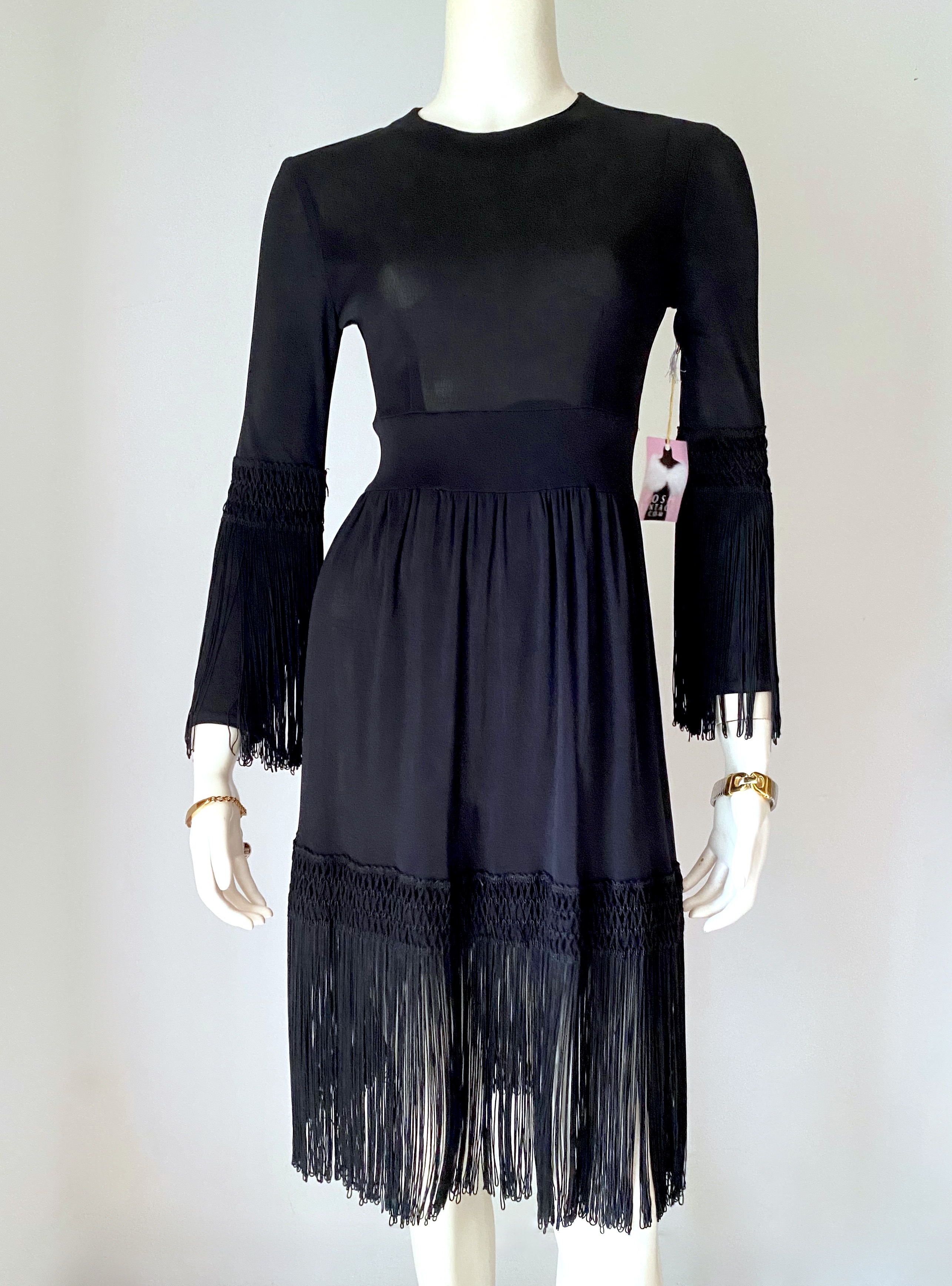 MOD Vintage 60s Emilio Pucci Dress + Rare Beaded Tassel Tie, Ellie May  Hems
