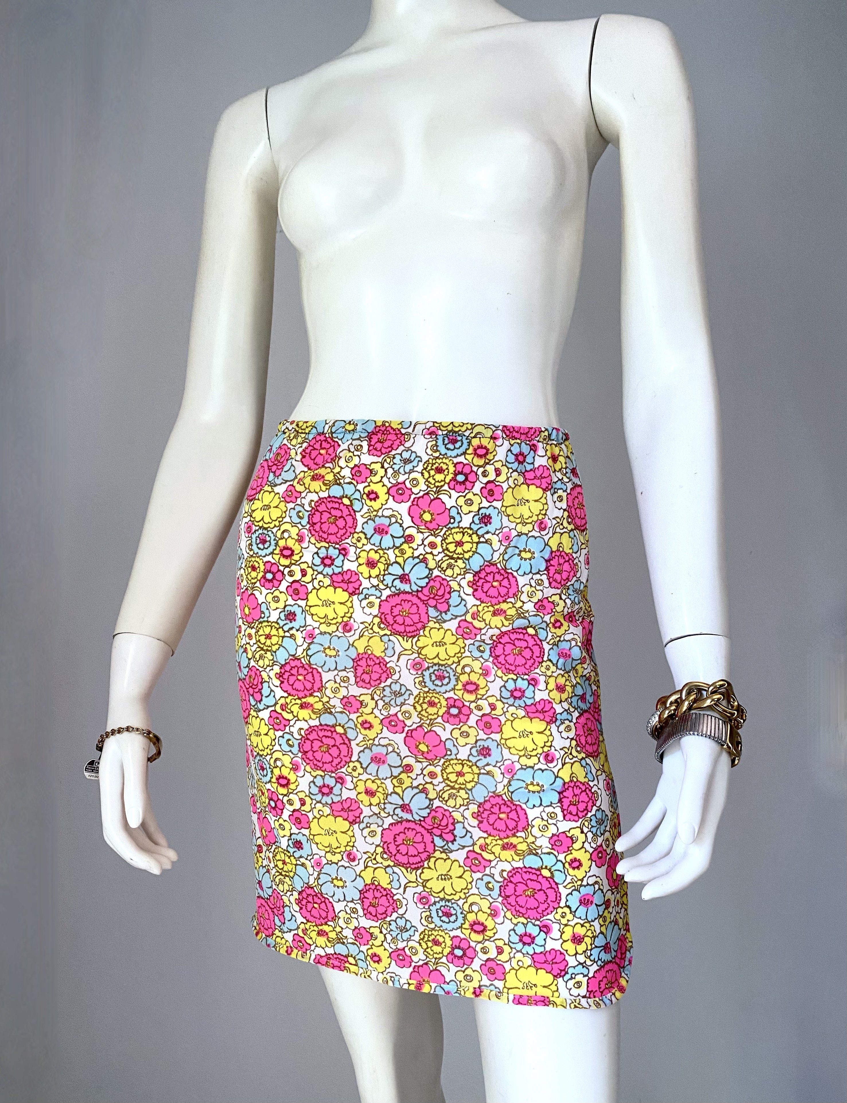 60S POP ART  SLIP SKIRT